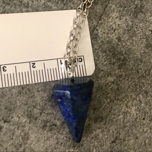 Lapis Lazuli Silver Toned Necklace - Picture 7 of 7